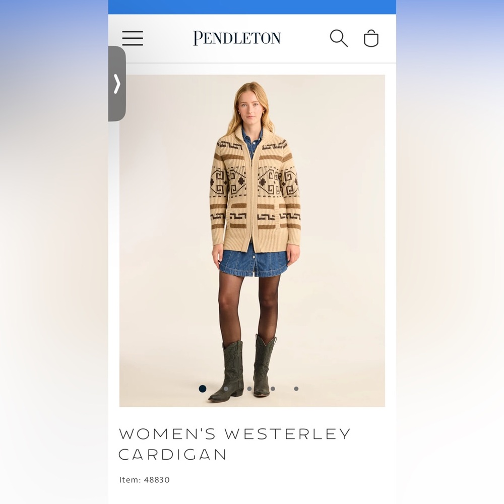 Westerley Cardigan lambswool, features two pockets plus a two-way zipper.NWT - Picture 4 of 9